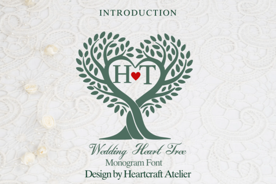 Wedding Heart Tree Font